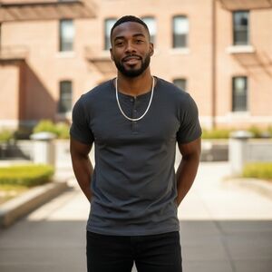 Men's S925 Silver Plated Serpentine Chain Necklace 9"